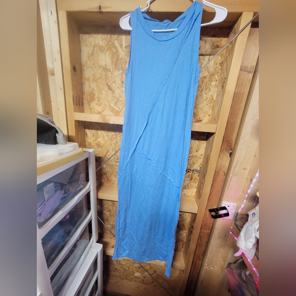 SEE YOU MONDAY NWT Blue Sleeveless Tshirt Dress Size Medium‎